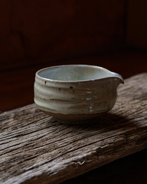 Rustic Matcha Bowl With Pouring Spout - B2