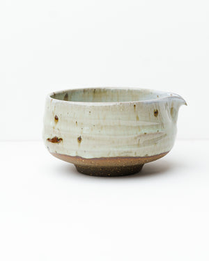 Rustic Matcha Bowl With Pouring Spout - B4